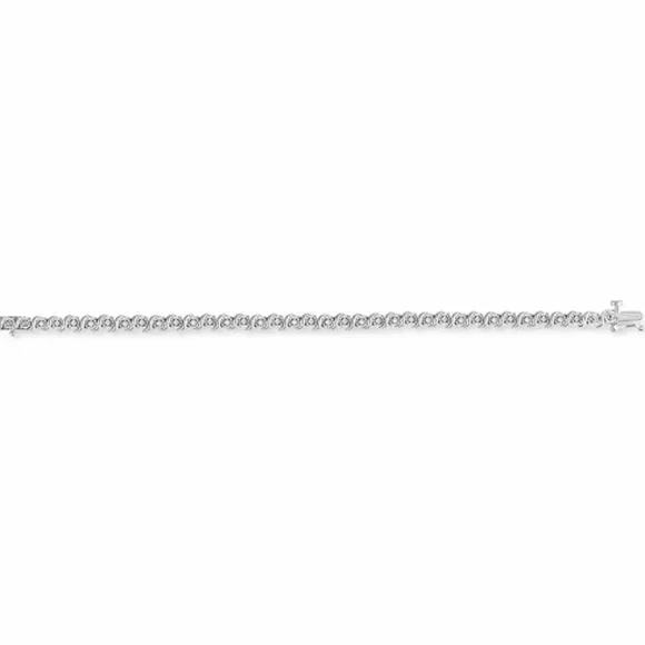 Sold- Diamond Bracelet (1/2 ct. t.w.) in Sterling Silver - Picture 2 of 7